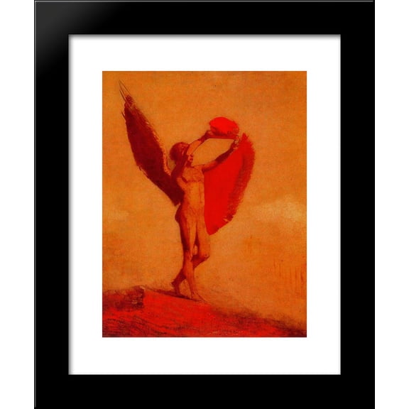 Icarus 20x24 Framed Art Print by Redon, Odilon