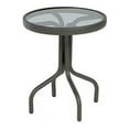 thumbnail image 1 of Icarus Round Aluminum Side Table, Brown, 1 of 1