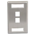 thumbnail image 1 of FACEPLATE, ID, STAINLESS, 1-GANG, 2-PORT, 1 of 3