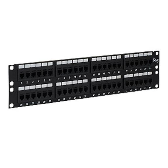 ICC CAT5e Feed-Through Patch Panel for 48 Ports in 2 RMS