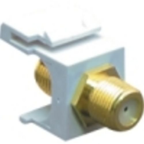 ICC CATVWH White F-Type Modular Jack Gold Plated Connector