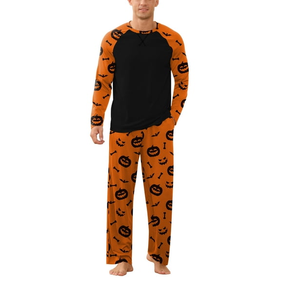 Iceglad Men's Pajamas Set Long Sleeve Sleepwear with Pockets Comfortable Lightweight Pjs Sets for Men