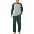 thumbnail image 1 of Iceglad Men's Pajamas Set Long Sleeve Sleepwear with Pockets Comfortable Lightweight Pjs Sets for Men, 1 of 8