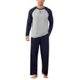 thumbnail image 1 of Iceglad Men's Pajamas Set Long Sleeve Sleepwear with Pockets Comfortable Lightweight Pjs Sets for Men, 1 of 8
