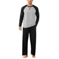 thumbnail image 1 of Iceglad Men's Pajamas Set Long Sleeve Sleepwear with Pockets Comfortable Lightweight Pjs Sets for Men, 1 of 8