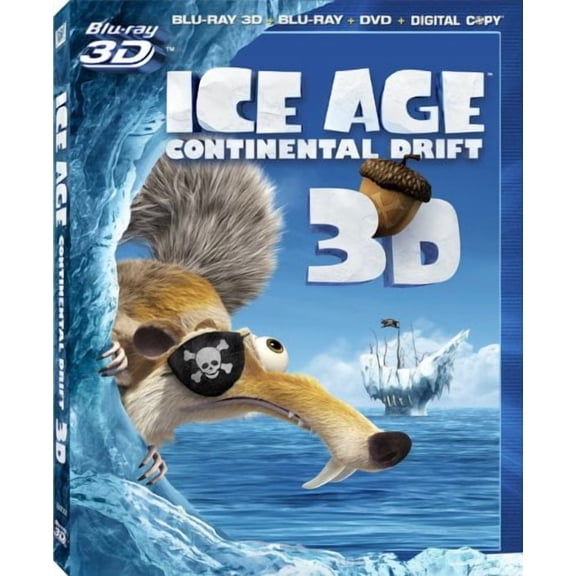 Ice Age 4: Continental Drift (3D Blu-ray + Blu-ray + DVD)