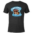 thumbnail image 1 of Ice Age Baby Scrat Awesome In a Nut Shell - Short Sleeve Blended T-Shirt for Adults - Customized-Black, 1 of 5
