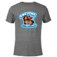 thumbnail image 1 of Ice Age Baby Scrat Awesome In a Nut Shell - Short Sleeve Blended T-Shirt for Adults - Customized-Dark Heather, 1 of 5