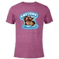thumbnail image 1 of Ice Age Baby Scrat Awesome In a Nut Shell - Short Sleeve Blended T-Shirt for Adults - Customized-Purple, 1 of 5