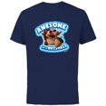 thumbnail image 1 of Ice Age Baby Scrat Awesome In a Nut Shell - Short Sleeve Cotton T-Shirt for Adults - Customized-Navy, 1 of 5