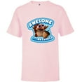 thumbnail image 1 of Ice Age Baby Scrat Awesome In a Nut Shell - Short Sleeve T-Shirt for Kids - Customized-Soft Pink, 1 of 5