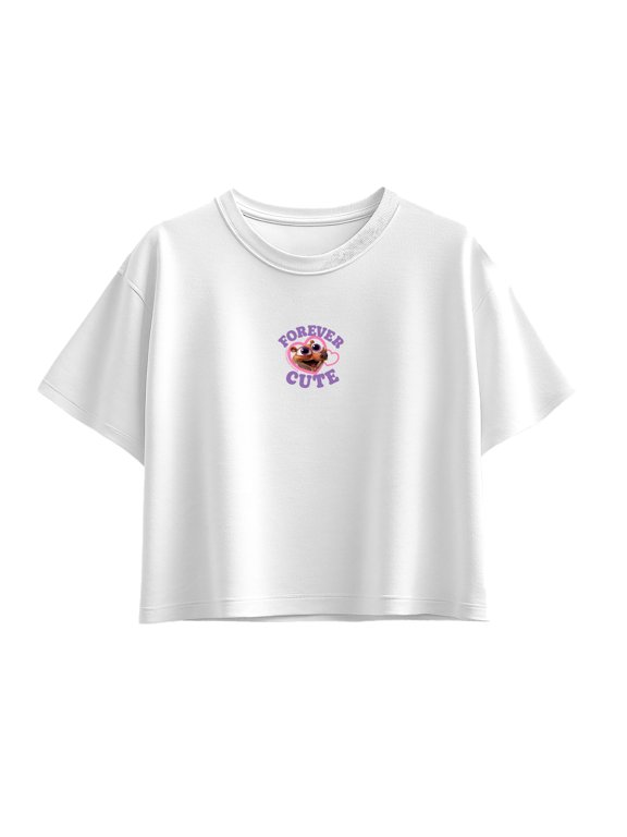 - Baby Scrat Forever Cute Girls' Short Sleeve Boxy Graphic T-Shirt