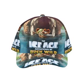 Ice Age Buck wild-theme Baseball Cap For Men, Women & Kids, Classic Flat Brim Hat Hip Hop Trucker Hat Adjustable Snapback Hat