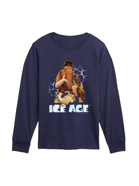 - Character Collage Boys' Long Sleeve Graphic T-Shirt