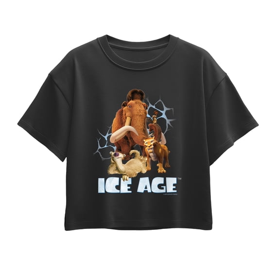 Ice Age - Character Collage Short Sleeve Boxy Graphic T-Shirt