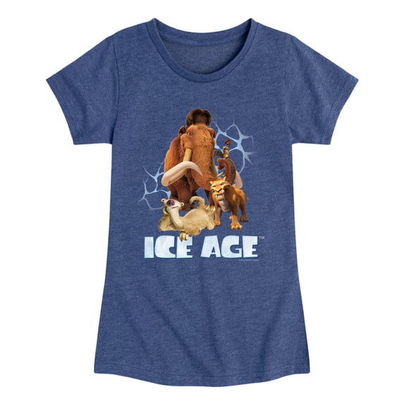 Ice Age - Character Collage Fitted Short Sleeve Graphic T-Shirt