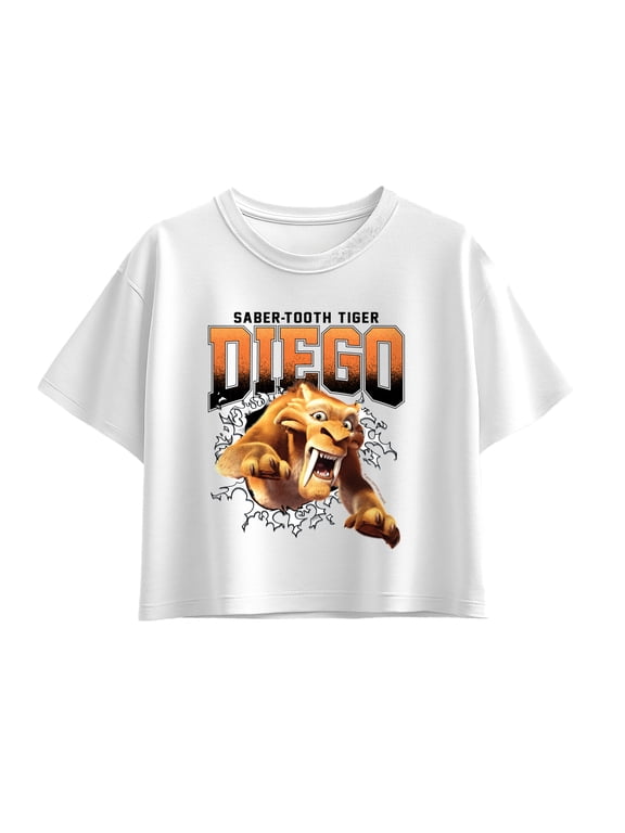 - Diego Collegiate Girls' Short Sleeve Boxy Graphic T-Shirt
