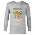 thumbnail image 1 of Ice Age Diego Saber-Tooth Tiger Halftone - Long Sleeve T-Shirt for Men - Customized-Athletic Heather, 1 of 5