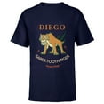 thumbnail image 1 of Ice Age Diego Saber-Tooth Tiger Halftone - Short Sleeve T-Shirt for Kids - Customized-Navy, 1 of 5