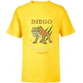 thumbnail image 1 of Ice Age Diego Saber-Tooth Tiger Halftone - Short Sleeve T-Shirt for Kids - Customized-Yellow, 1 of 5