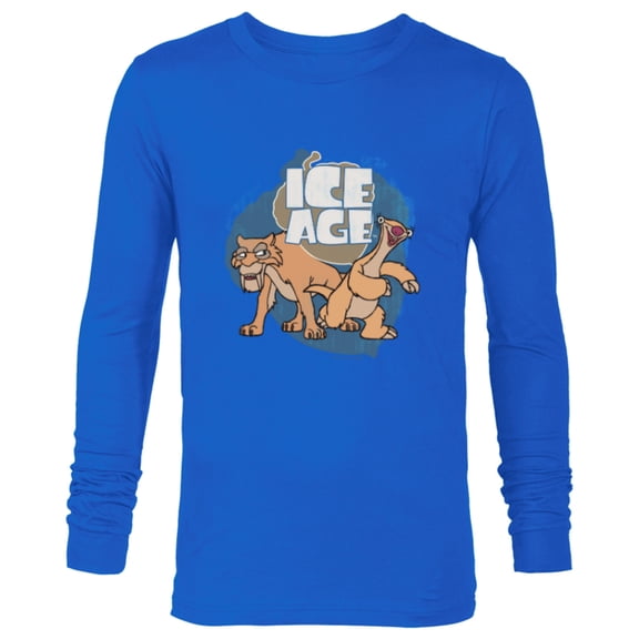 Ice Age Diego and Sid - Long Sleeve T-Shirt for Men - Customized-Navy