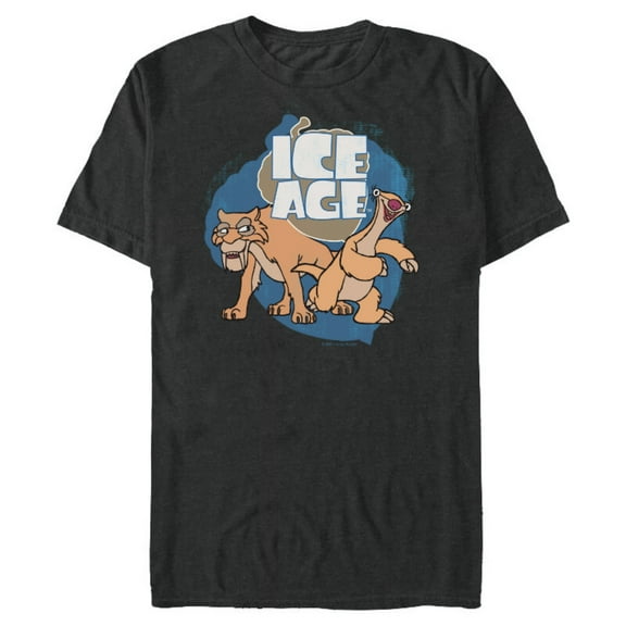 Ice Age Diego and Sid - Short Sleeve Blended T-Shirt for Adults - Customized-Dark Heather