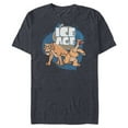 thumbnail image 1 of Ice Age Diego and Sid - Short Sleeve Blended T-Shirt for Adults - Customized-Navy Heather, 1 of 5