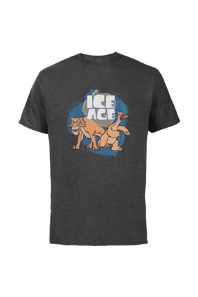 Ice Age Diego and Sid - Short Sleeve Cotton T-Shirt for Adults - Customized-Charcoal