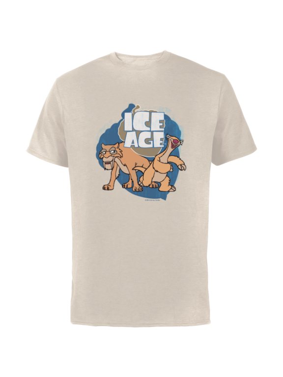 Ice Age Diego and Sid - Short Sleeve Cotton T-Shirt for Adults - Customized-Natural