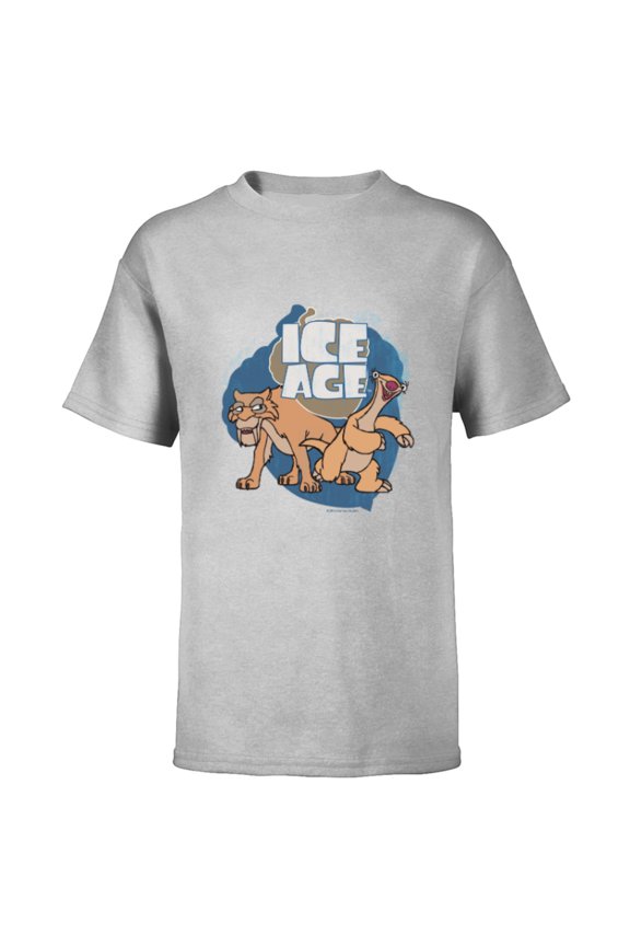 Ice Age Diego and Sid - Short Sleeve T-Shirt for Kids - Customized-Athletic Heather