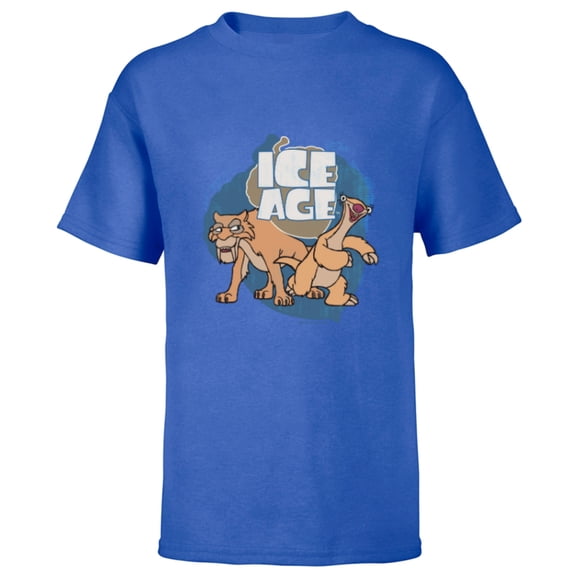 Ice Age Diego and Sid - Short Sleeve T-Shirt for Kids - Customized-Royal