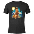 thumbnail image 1 of Ice Age Manfred Diego Sid and Scrat Cutout Mountains - Short Sleeve Blended T-Shirt for Adults - Customized-Black, 1 of 5