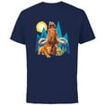 thumbnail image 1 of Ice Age Manfred Diego Sid and Scrat Cutout Mountains - Short Sleeve Cotton T-Shirt for Adults - Customized-Navy, 1 of 5