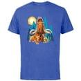 thumbnail image 1 of Ice Age Manfred Diego Sid and Scrat Cutout Mountains - Short Sleeve Cotton T-Shirt for Adults - Customized-Royal Heather, 1 of 5