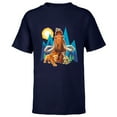 thumbnail image 1 of Ice Age Manfred Diego Sid and Scrat Cutout Mountains - Short Sleeve T-Shirt for Kids - Customized-Navy, 1 of 5