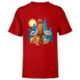 thumbnail image 1 of Ice Age Manfred Diego Sid and Scrat Cutout Mountains - Short Sleeve T-Shirt for Kids - Customized-Red, 1 of 5