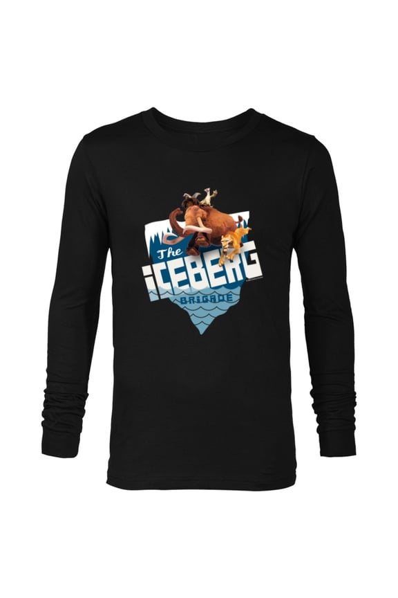 Ice Age Manfred Diego Sid and Scrat The Iceberg Brigade - Long Sleeve T-Shirt for Men - Customized-Black