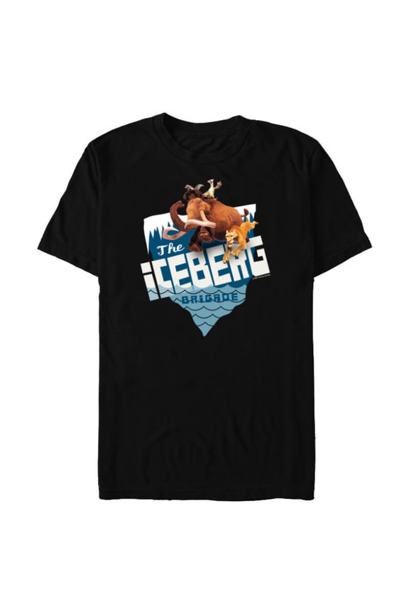 Ice Age Manfred Diego Sid and Scrat The Iceberg Brigade - Short Sleeve Blended T-Shirt for Adults - Customized-Black