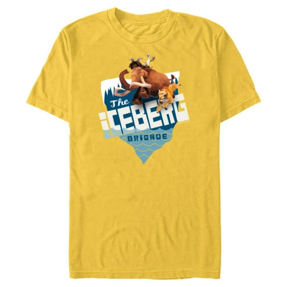 Ice Age Manfred Diego Sid and Scrat The Iceberg Brigade - Short Sleeve Blended T-Shirt for Adults - Customized-Yellow
