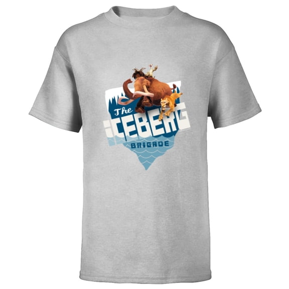 Ice Age Manfred Diego Sid and Scrat The Iceberg Brigade - Short Sleeve T-Shirt for Kids - Customized-Athletic Heather