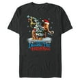 thumbnail image 1 of Ice Age Manny Diego and Sid Kinda Digging the Holiday Magic - Short Sleeve Blended T-Shirt for Adults - Customized-Dark Heather, 1 of 5