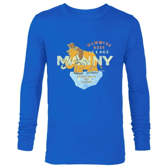 Ice Age Manny Mammoth Hero Tango with My Tusks - Long Sleeve T-Shirt for Men - Customized-Navy