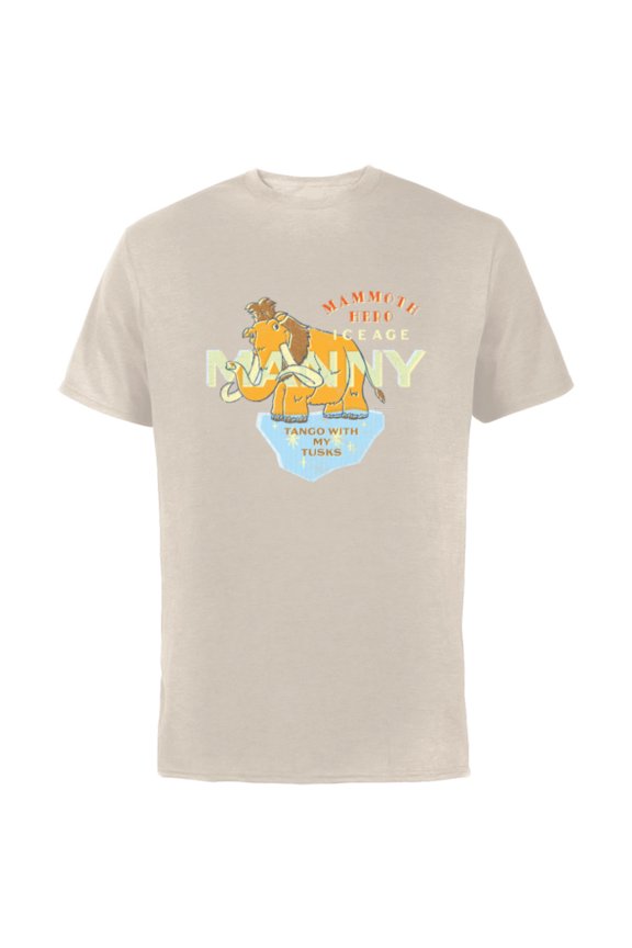 Ice Age Manny Mammoth Hero Tango with My Tusks - Short Sleeve Cotton T-Shirt for Adults - Customized-Natural