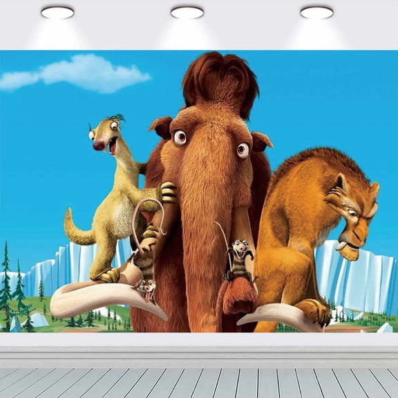 Ice Age Party Supplies Background Backdrop Taspestry Banner Poster Decor Decorations