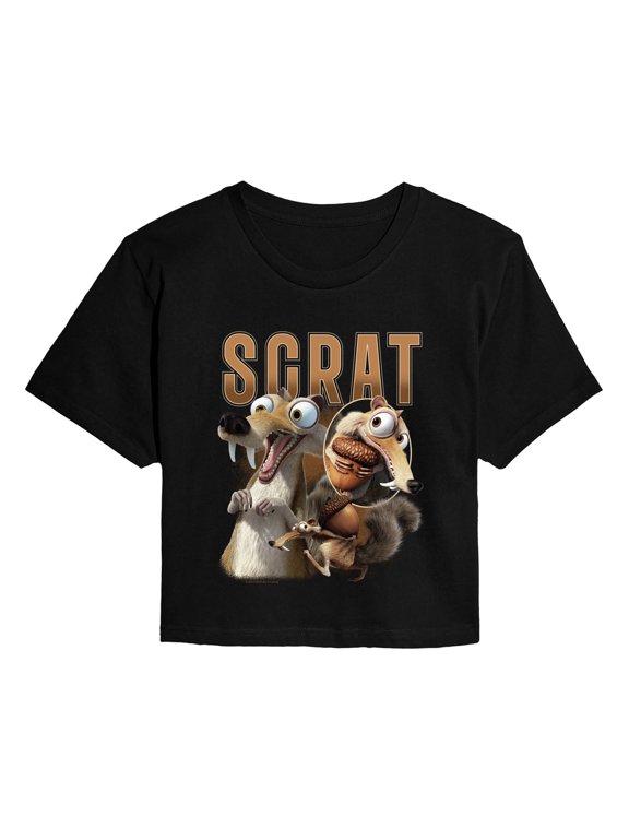 - Scrat Acorn Women's Cropped Graphic T-Shirt