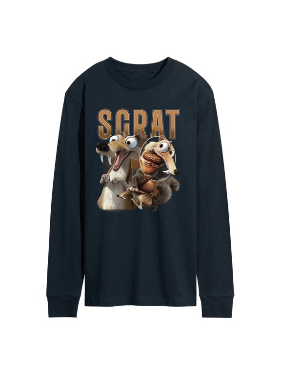 - Scrat Acorn Men's Long Sleeve Graphic T-Shirt