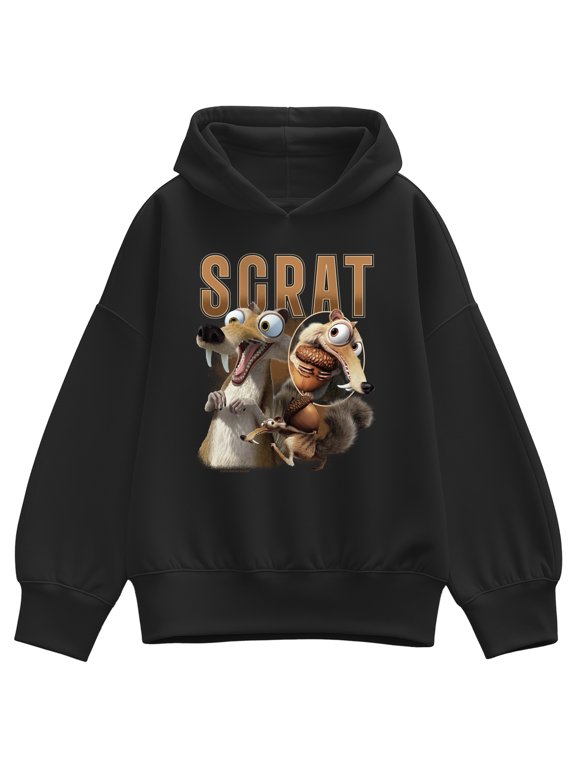 - Scrat Acorn Women's Oversized Fleece Hoodie Sweatshirt