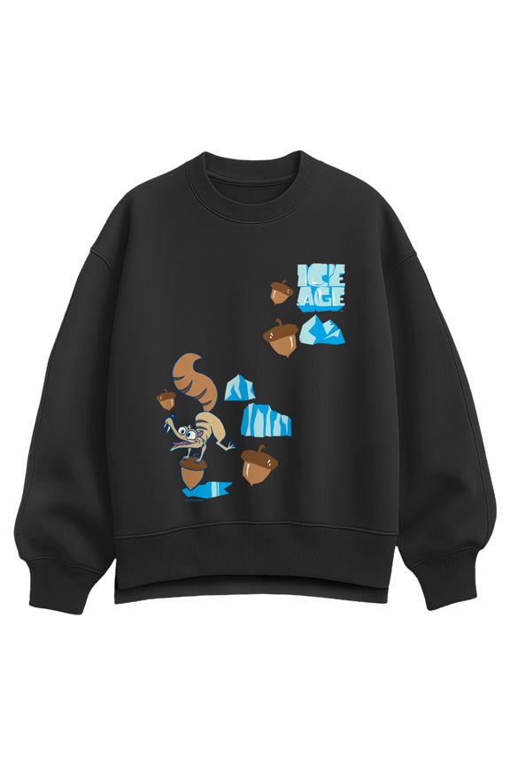 - Scrat Chasing Acorns - Women's Oversized Fleece Crew Sweatshirt