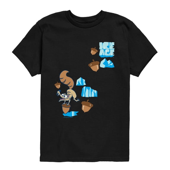 Ice Age - Scrat Chasing Acorns - Youth Boys Short Sleeve Graphic T-Shirt
