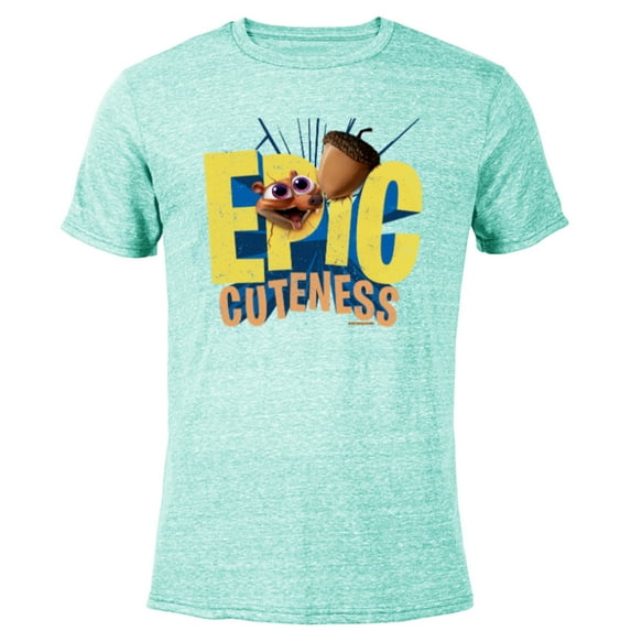 Ice Age Scrat Epic Cuteness - Short Sleeve Blended T-Shirt for Adults - Customized-Ocean Blue